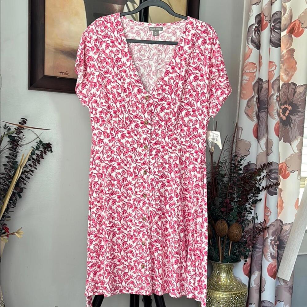 Falls Creek‎ Floral Button-Up Dress - Medium